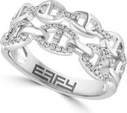 EFFY Sterling Silver Diamond Mariner Link Ring - 0.19ct.