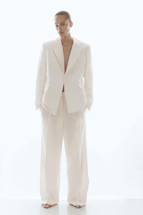 Tailored Linen-blend Trousers