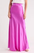 L'AGENCE Ryker Bias Cut Silk Maxi Skirt