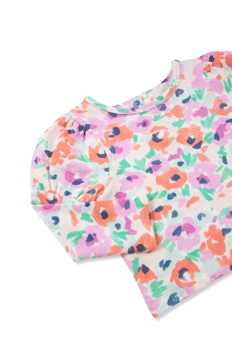 Peek Essentials Floral Cotton Top & Flare Pants Set, Alternate, color, 