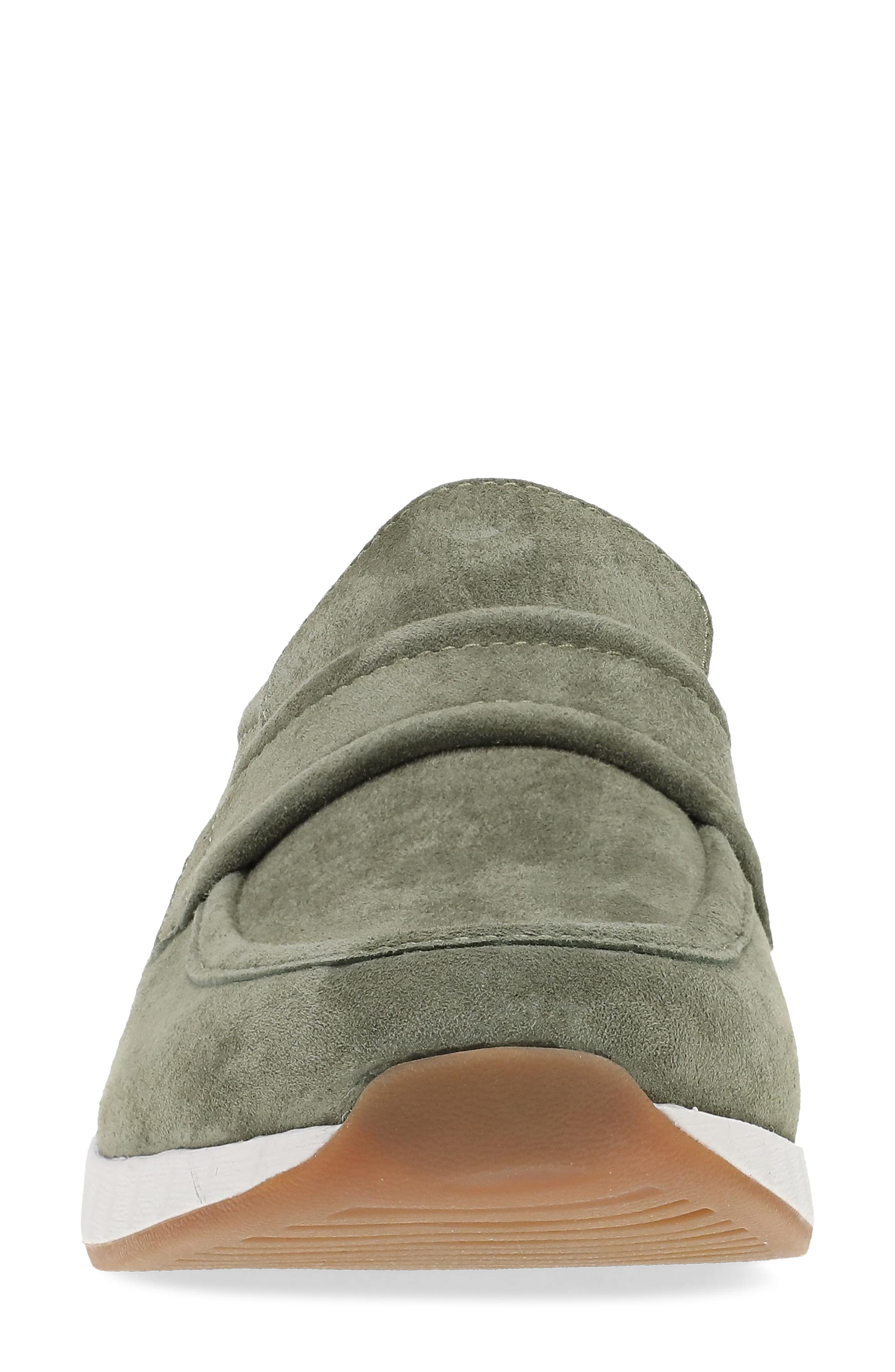 Clementine Slip-On Sneaker, Alternate, color, OLIVE NUBUCK