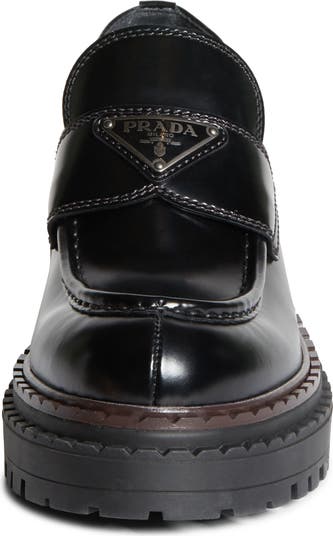 Prada Leather Double Chocolate Loafer Black レザーローファー Prada Double Chocolate Platform Loafer (Women) | Nordstrom