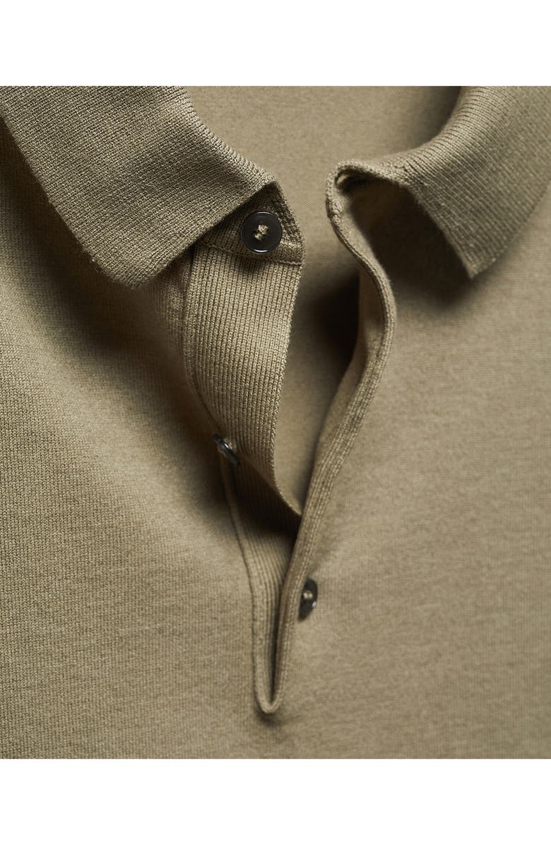 MANGO Fine Gauge Polo, Alternate, color, Olive Green