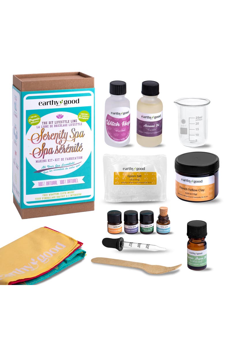 Earthy Good Kiss Naturals, DIY Serenity Spa Making Kit, Alternate, color, Multicolored