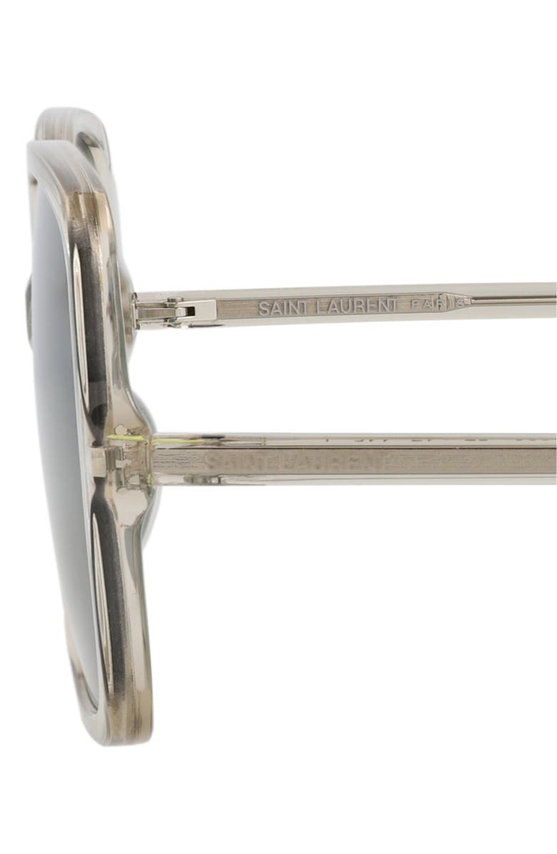 Saint Laurent 57mm Square Sunglasses, Alternate, color, Beige Beige Green