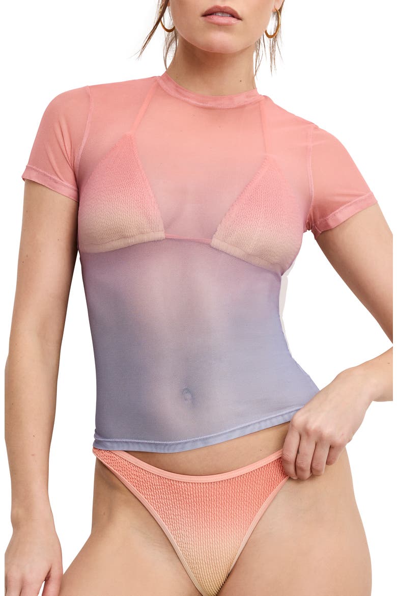 Mesh Baby Tee, Main, color, SUNSET GRADIENT004