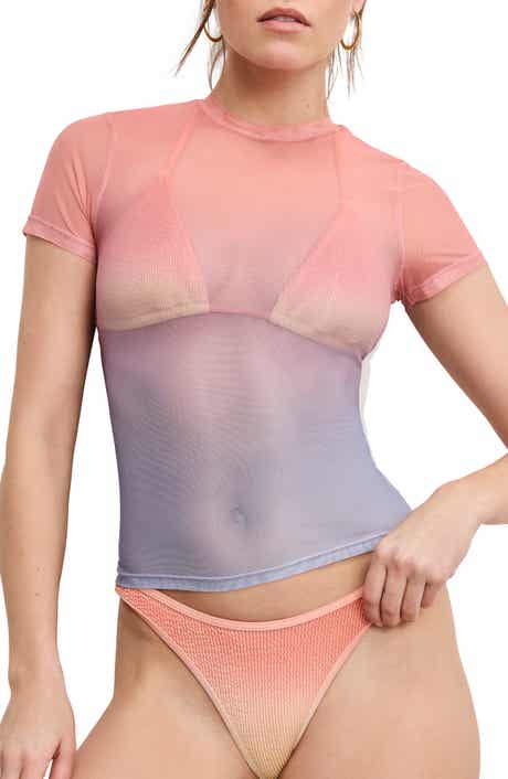 Good American Mesh Baby Tee