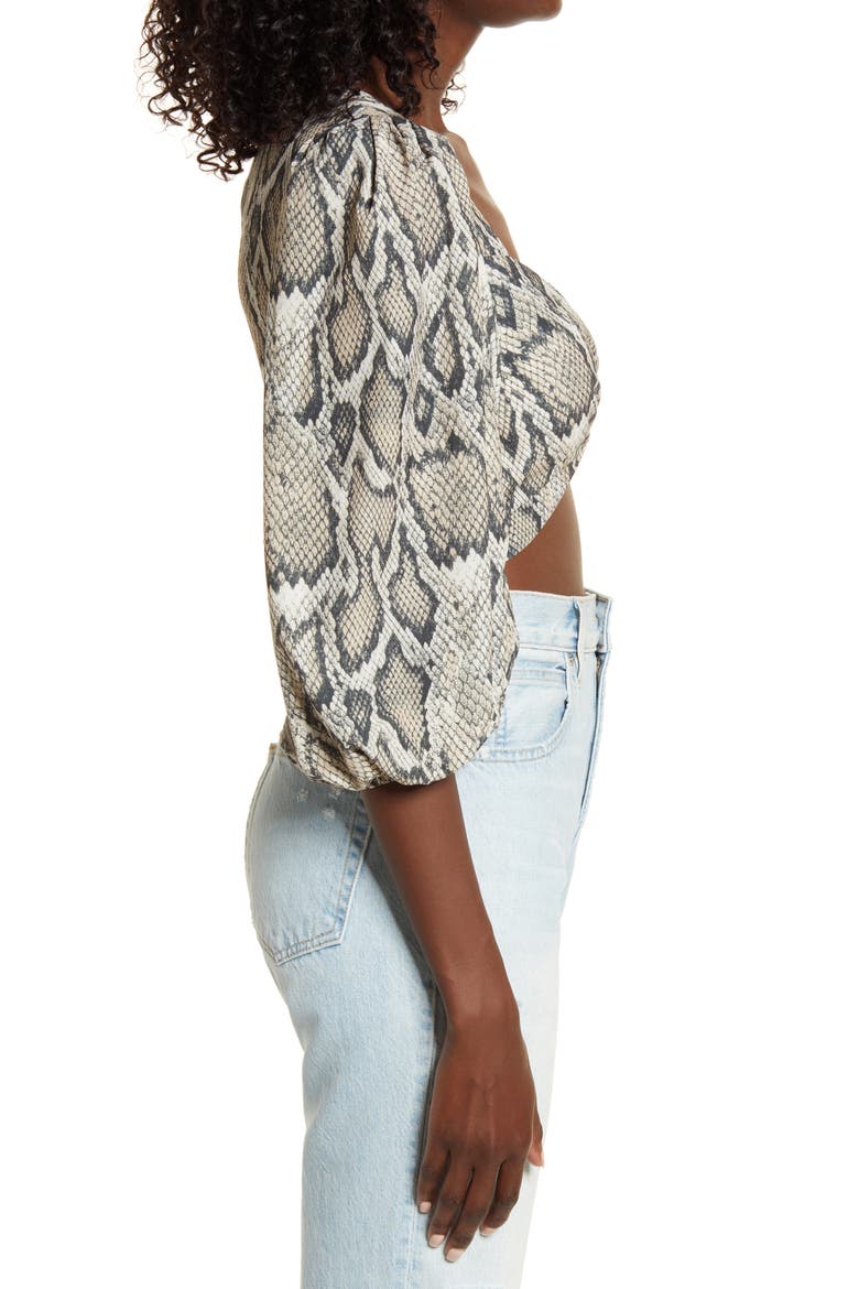 Falco Crop Top, Alternate, color, NEUTRAL SNAKE