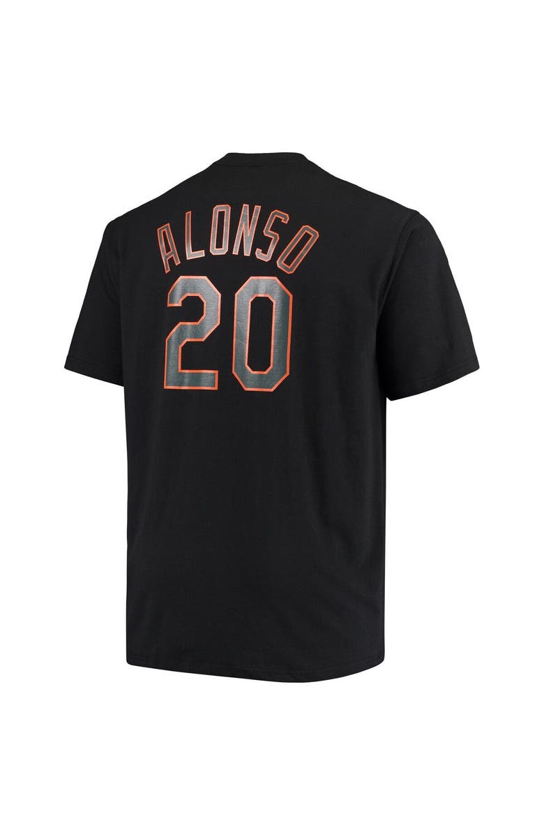 FANATICS Men's Fanatics Branded Pete Alonso Black New York Mets Big & Tall Wordmark Name & Number T-Shirt, Alternate, color, 