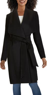 Cole Haan Signature Slick Wool Blend Wrap Coat