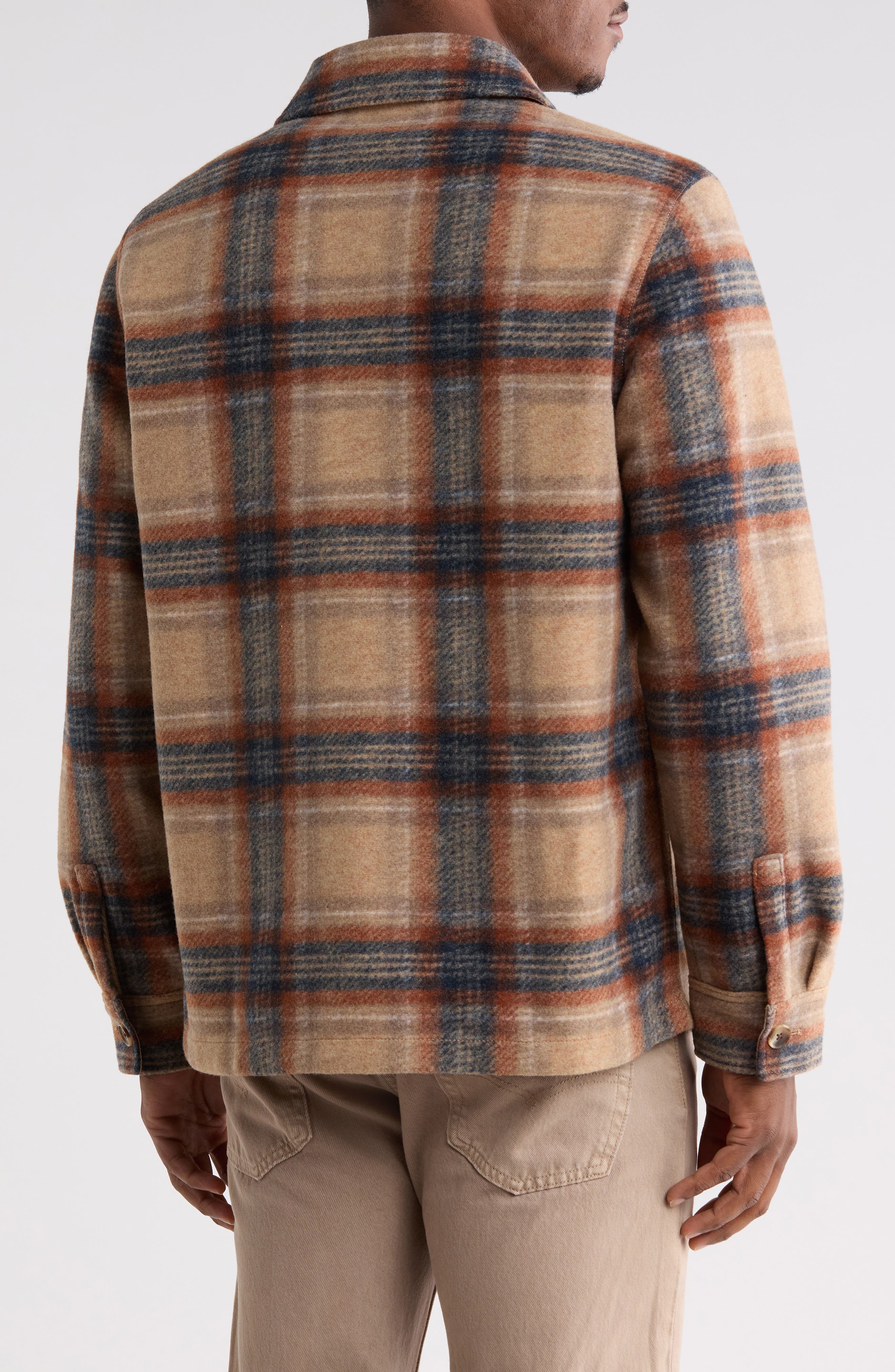 14th & Union Cozy Plaid Work Jacket (Men) | Nordstromrack