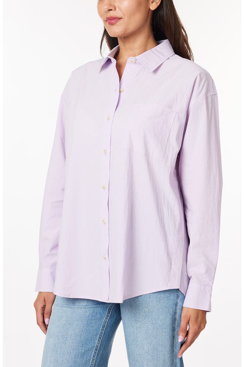 Cotton Boyfriend Shirt, Alternate, color, ORCHID PETAL