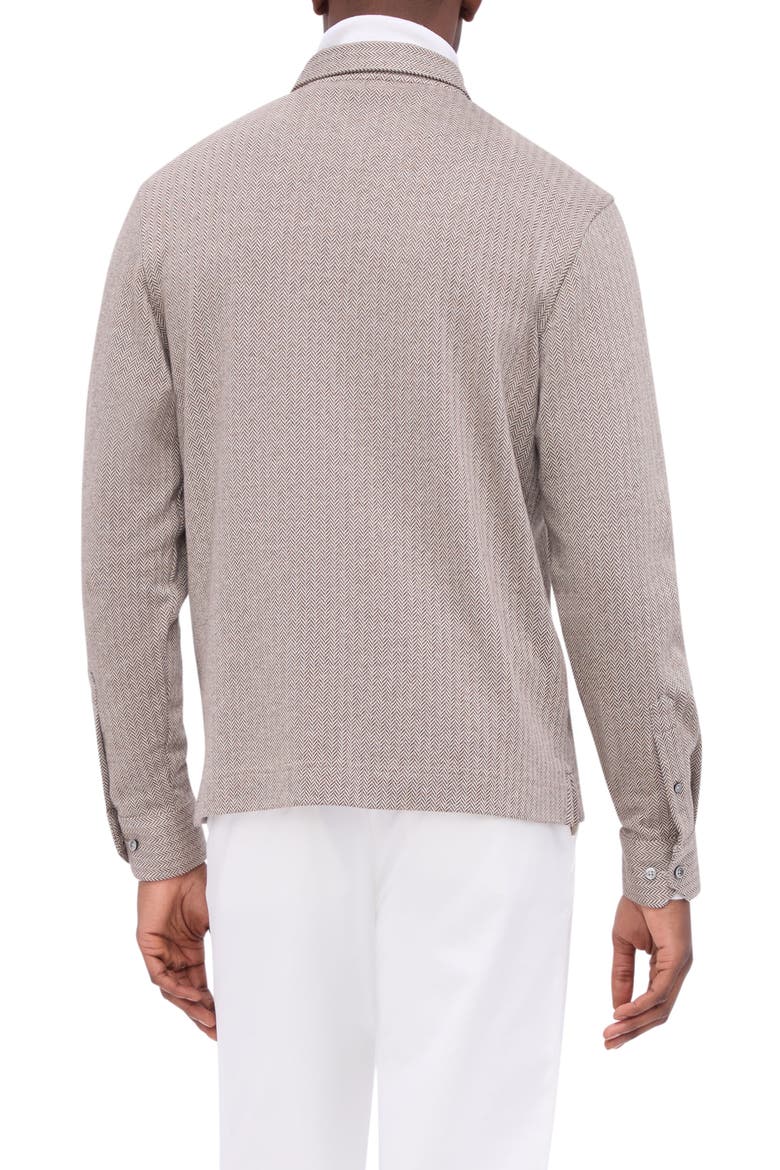Long Sleeve Cotton Blend Polo, Alternate, color, DESERT