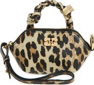 Ganni Nano Bou Leopard Print Handbag