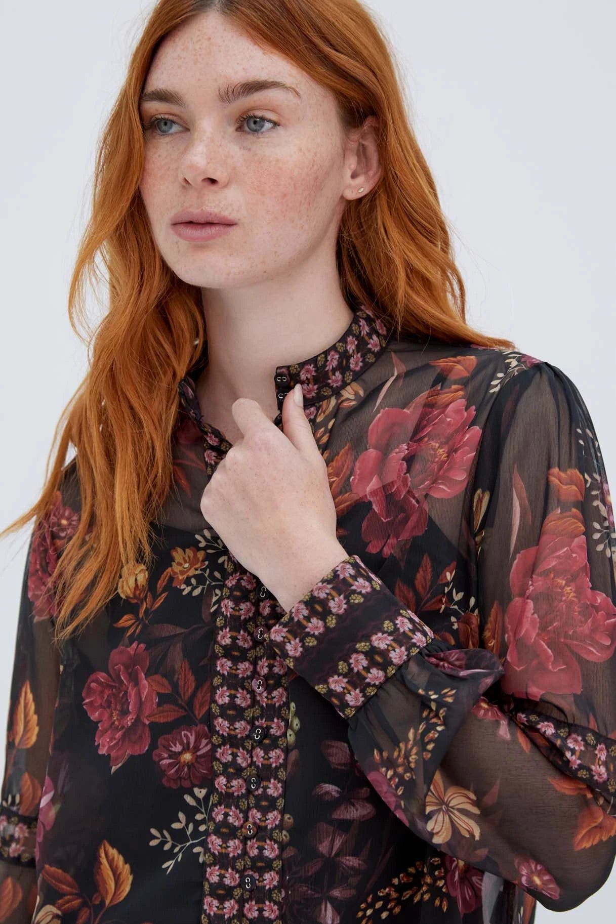 Floral Black Shirt - image 2