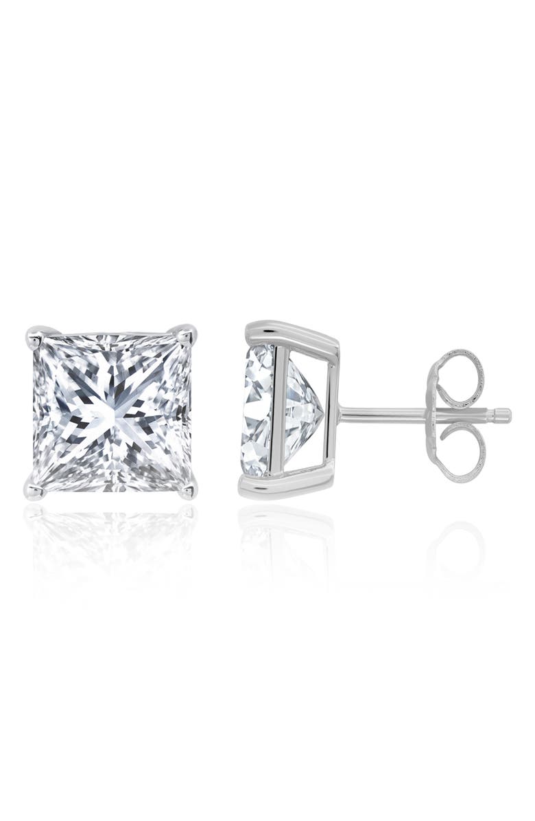 Crislu Cubic Zirconia Square Stud Earrings, Main, color,