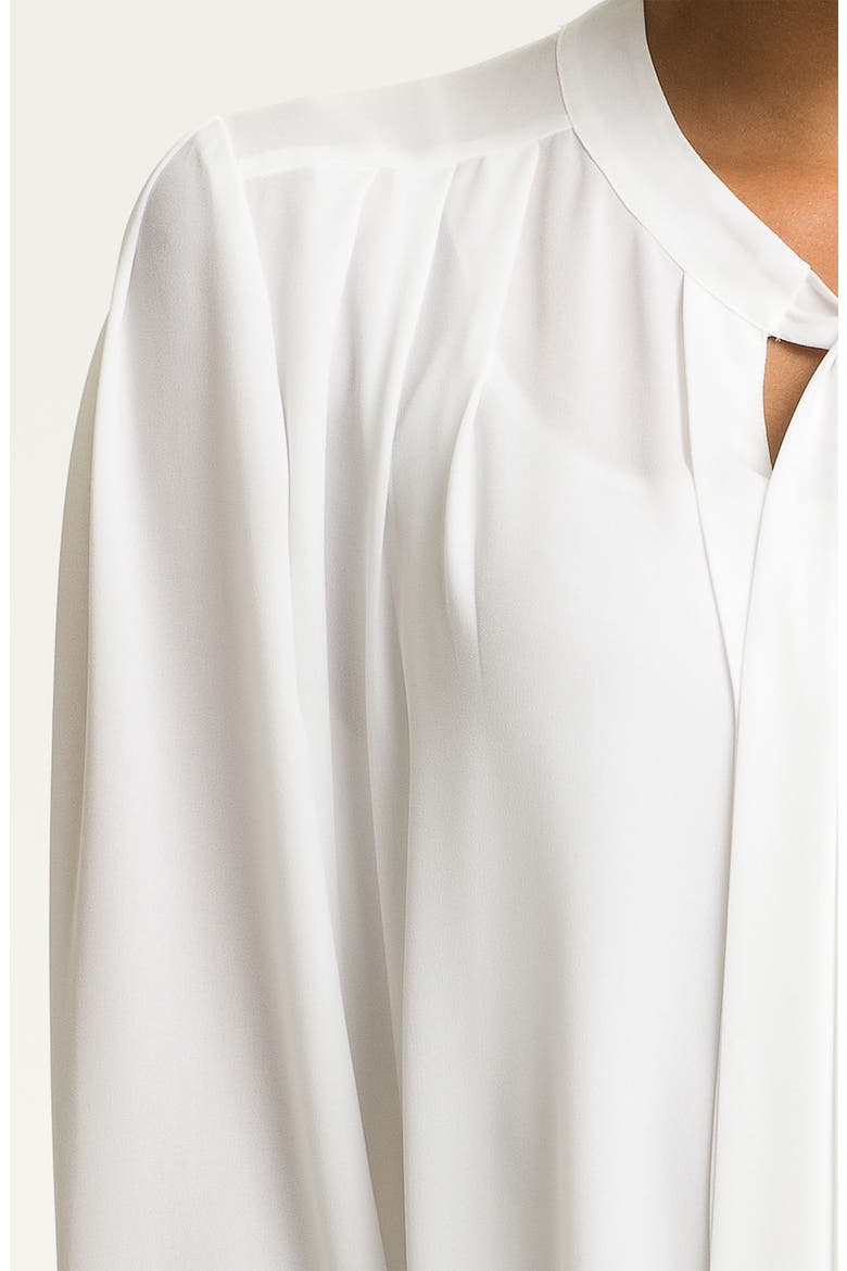 Tie Neck Pleated Blouse, Alternate, color, IVORY