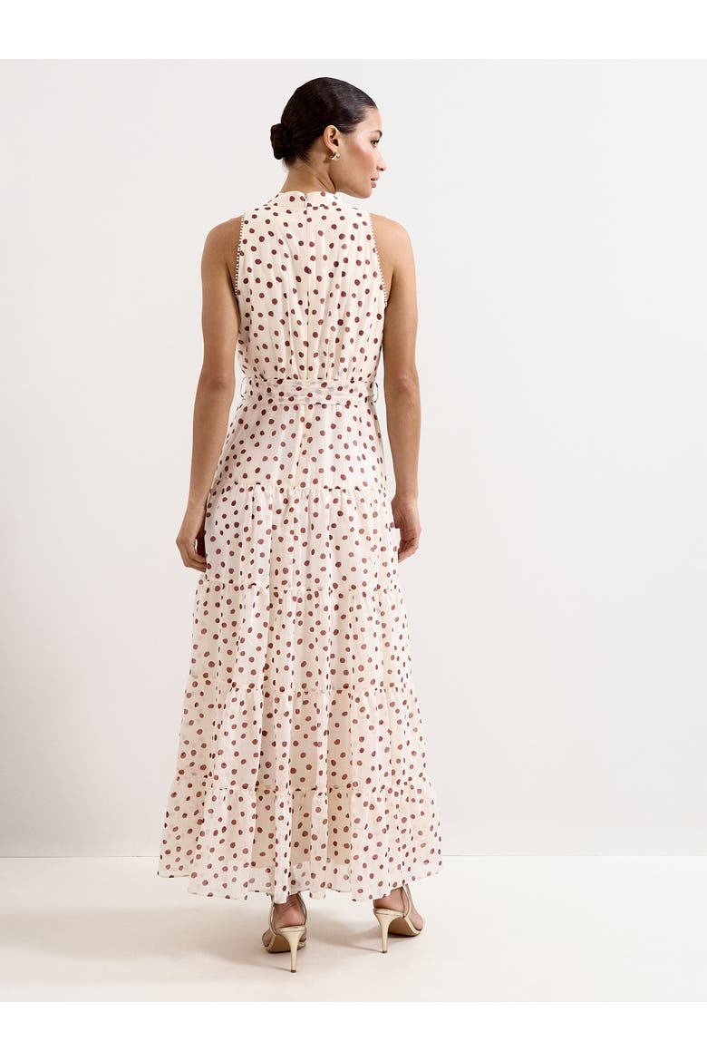 Nita Polka Dot Maxi Dress, Alternate, color, Cream