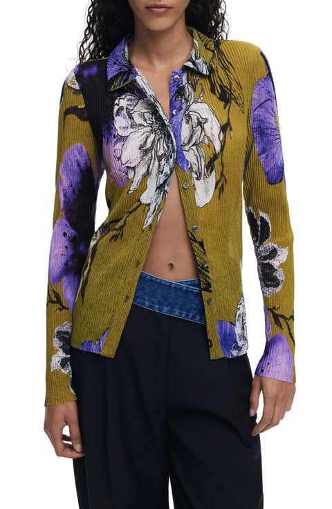 Plissé Button-Up Shirt