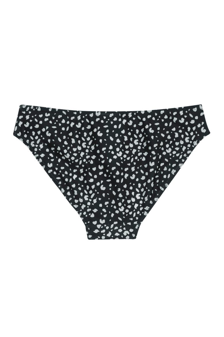 Aceana Polka Dot Bikini Bottoms, Alternate, color, Black and White