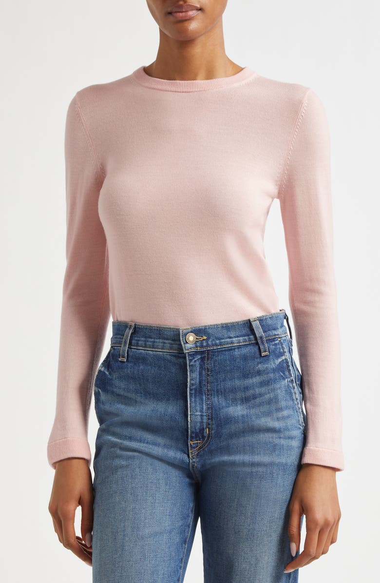 Alice + Olivia Porla Collared Stretch Wool Sweater, Alternate, color,