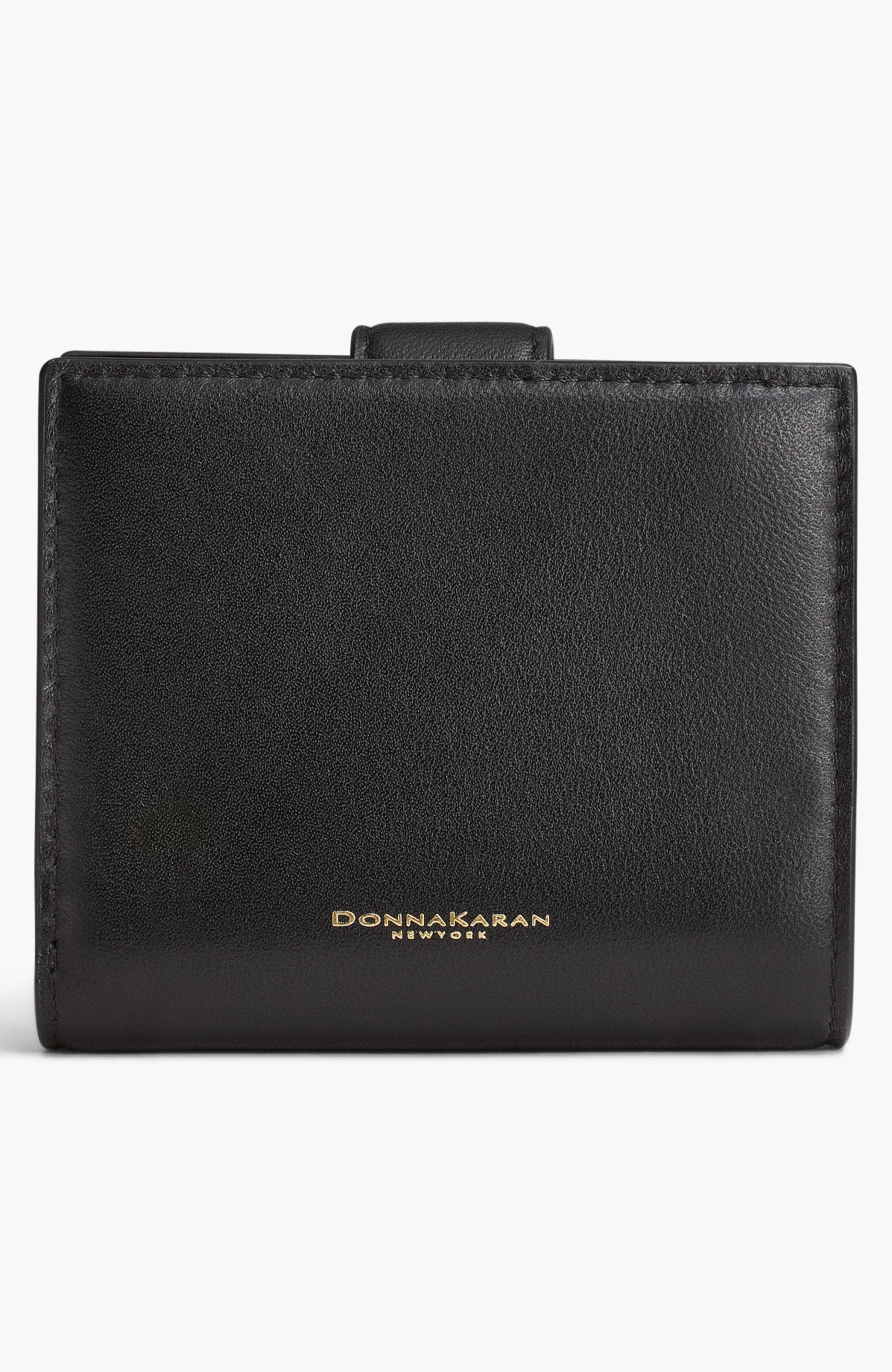 Donna Karan New York Valley Stream Small Wallet, Alternate, color, Black/Gold