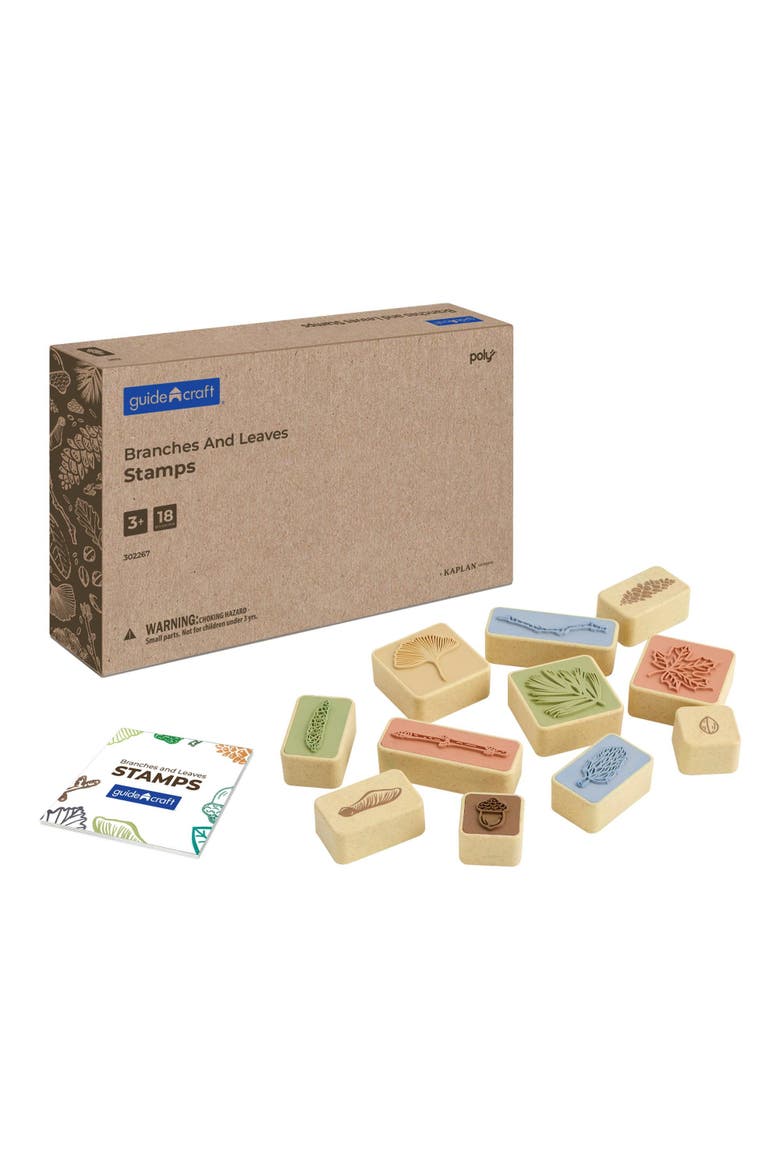 Branches and Leaves Stamps - Set of 18, Main, color, Multicolored