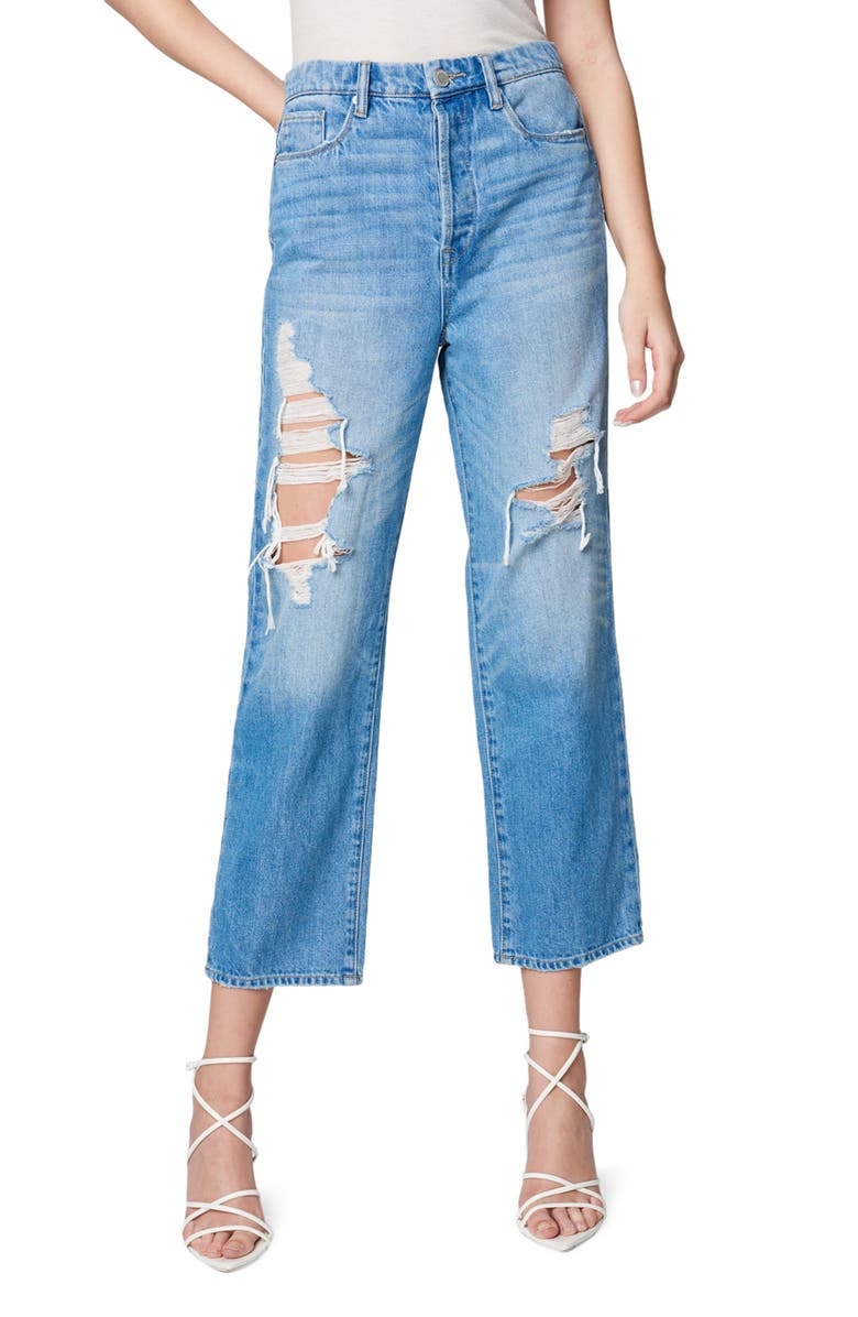 BLANKNYC Baxter Ribcage Ripped Crop Wide Leg Jeans, Main, color,