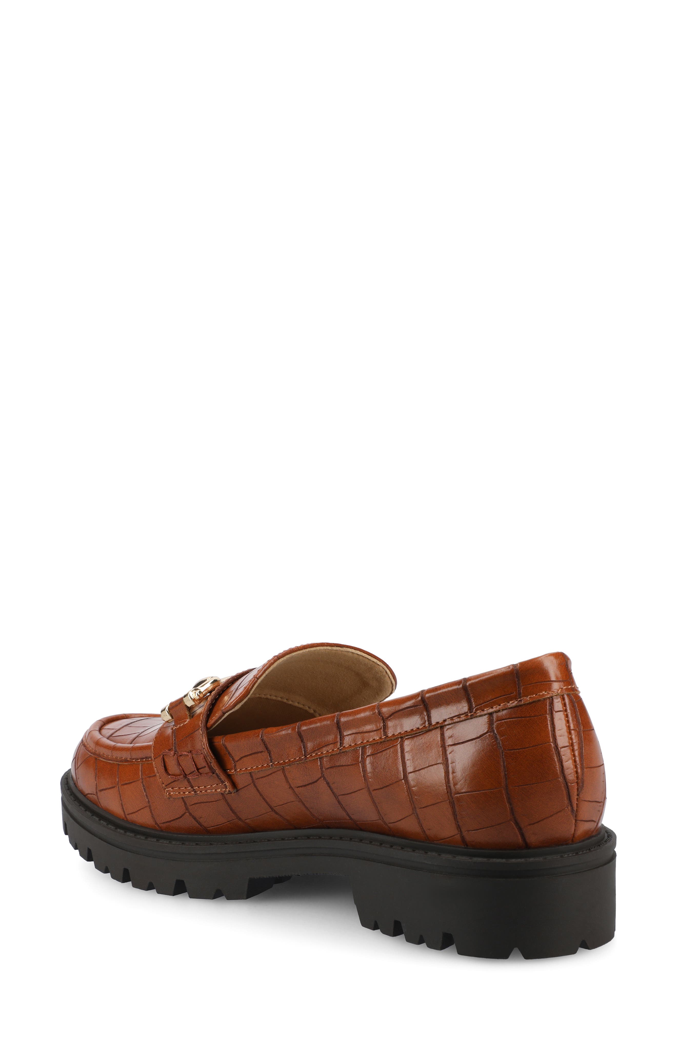 Jessamy Lug Loafer, Alternate, color, COGNAC CROCO
