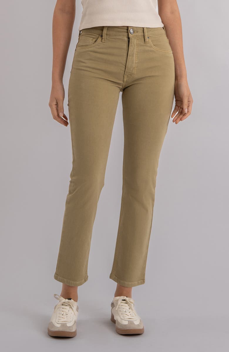 KUT from the Kloth Blair Fab Ab High Waist Ankle Straight Jeans, Main, color, Antique Bronze