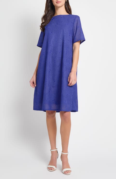 Embroidered Shift Dress