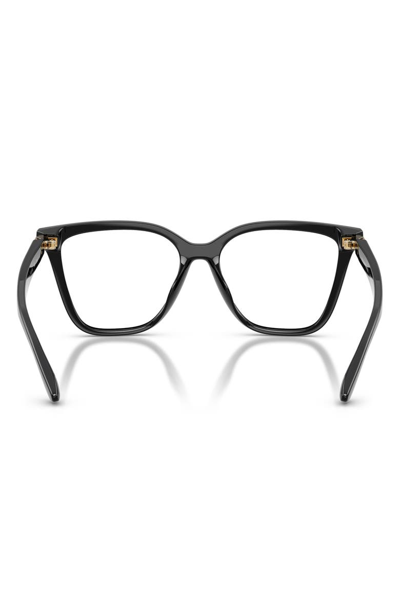 Emporio Armani 52mm Cat Eye Optical Glasses, Alternate, color, Shiny Black / Clear