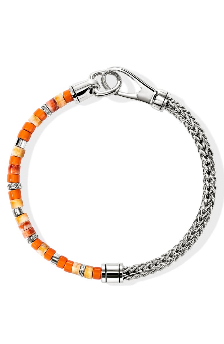 John Hardy Heishi Chain Bracelet, Alternate, color, Orange