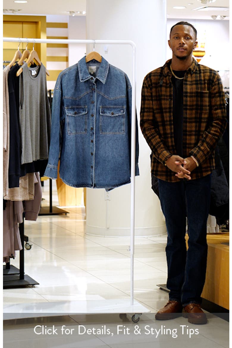 Oversize Western Denim Button-Up Shirt video