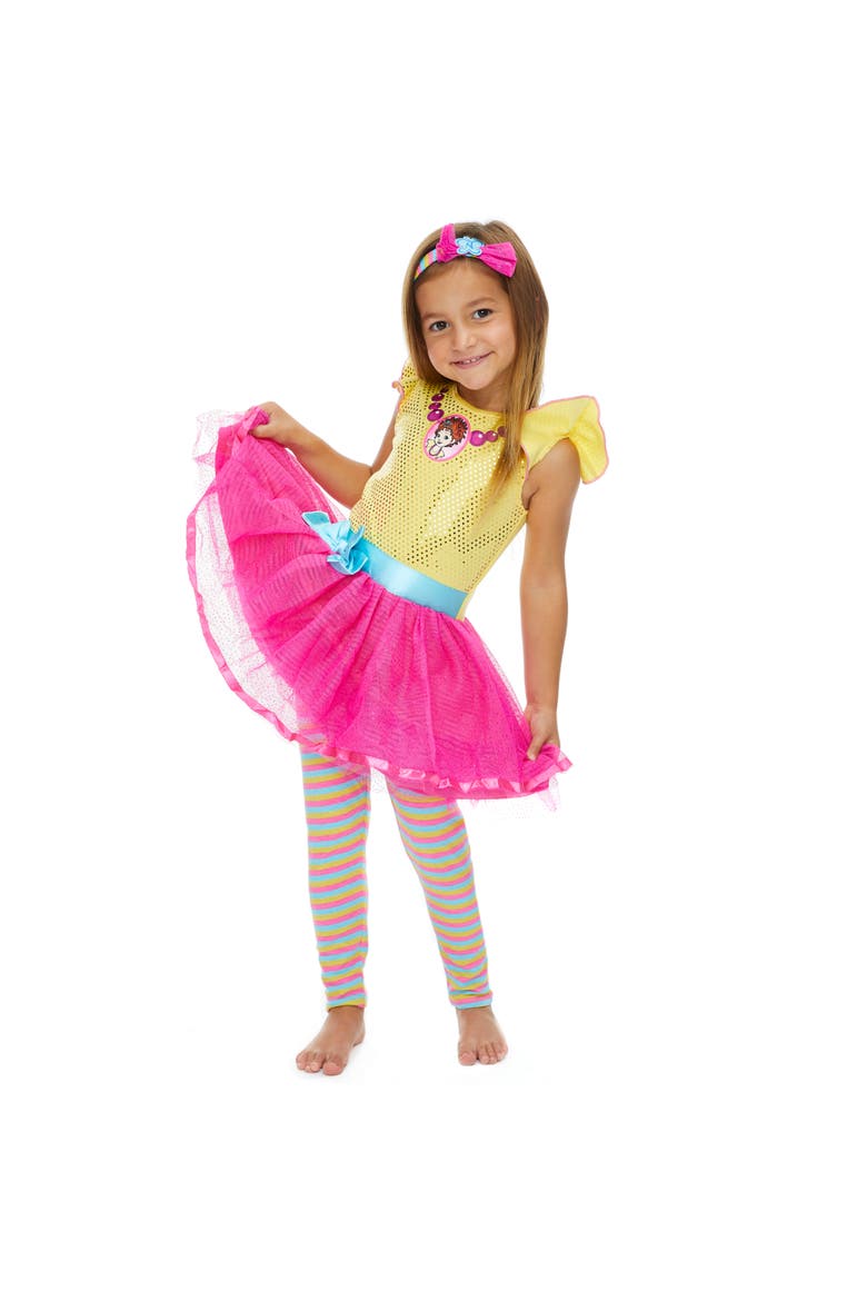 Fancy Nancy Cosplay Dress and Leggings Set, Alternate, color, Fancy Nancy Yellow