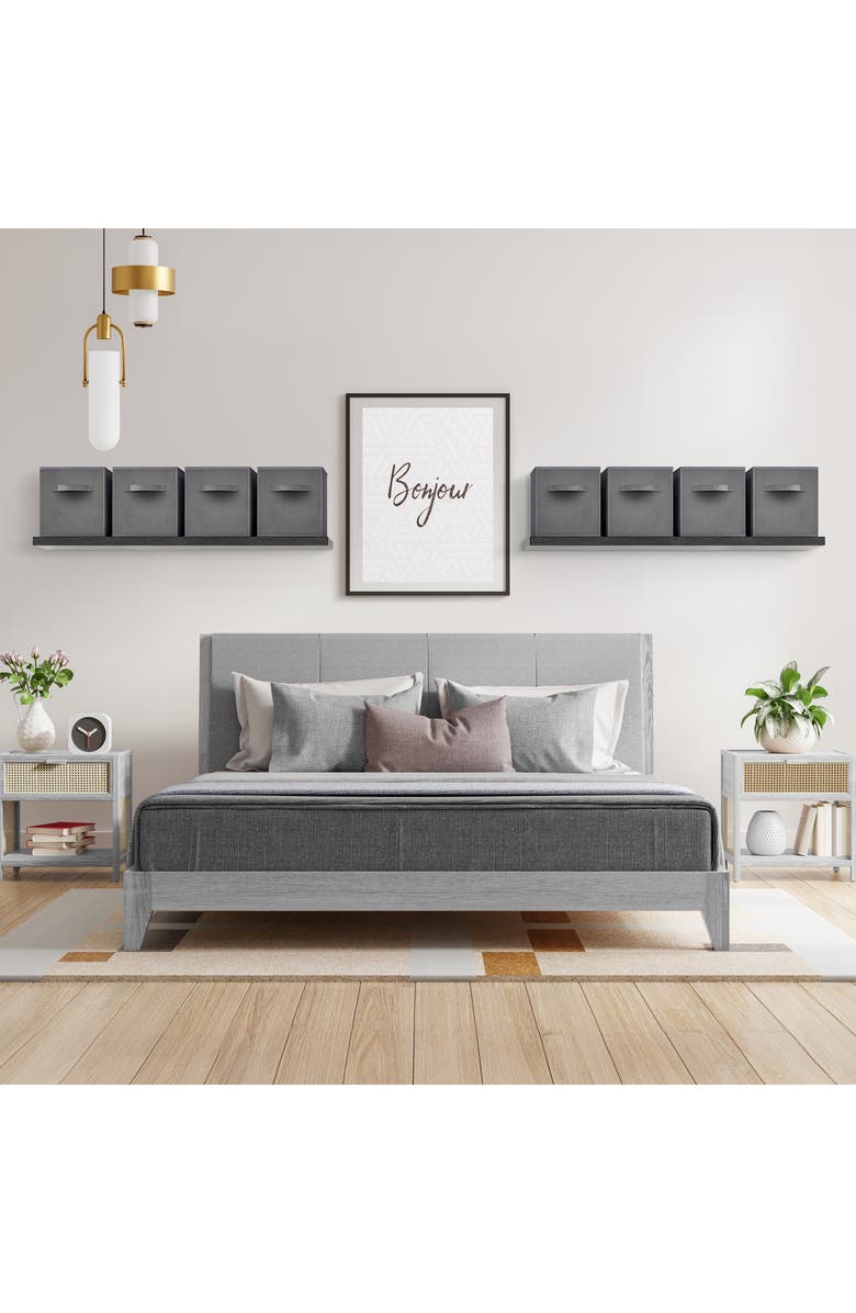 SORBUS 8-Pack Foldable Storage Cube Bins, Alternate, color, Gray