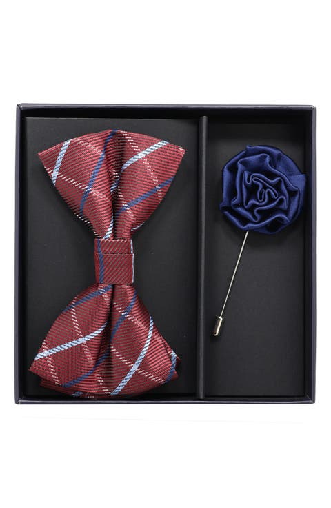 Bow Tie & Lapel Pin Set