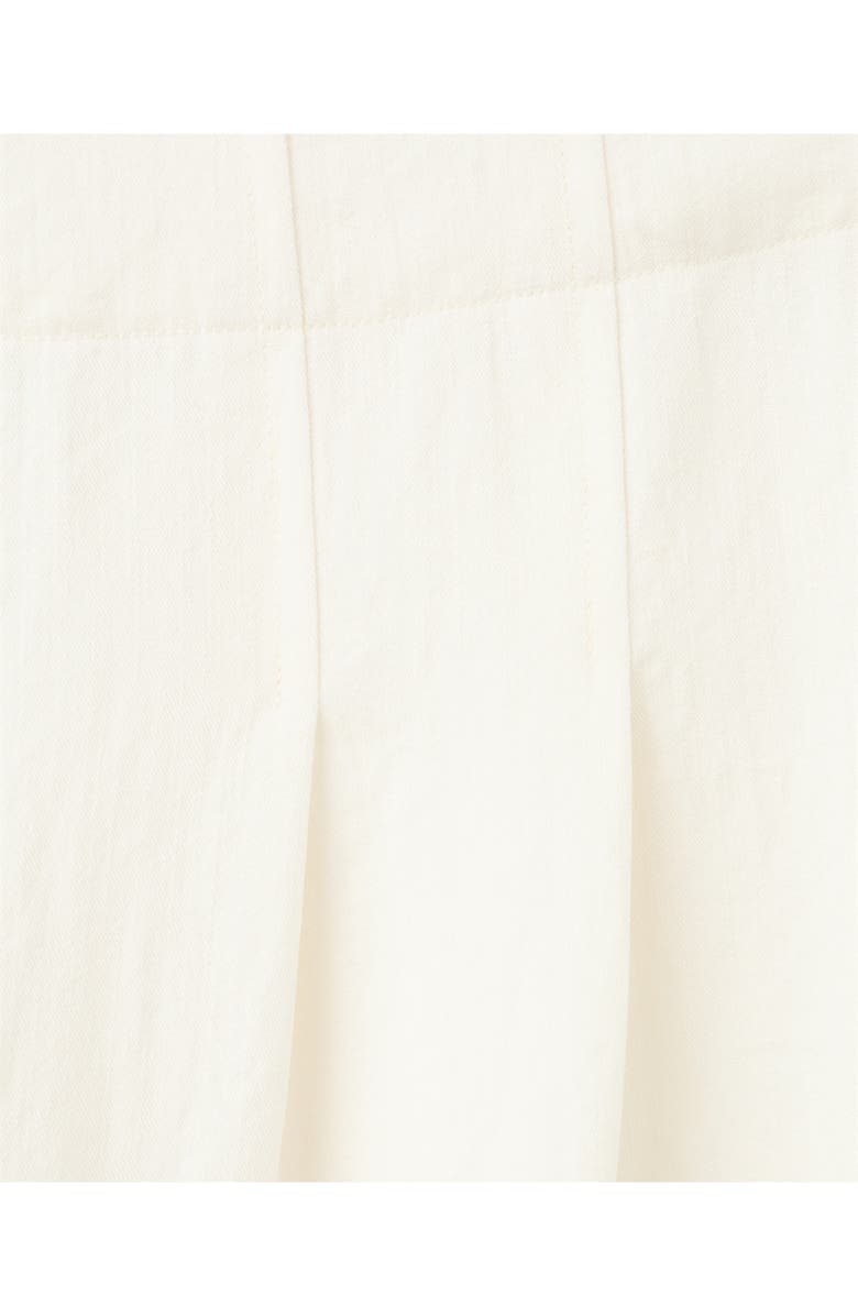 MANGO Pleated Straight Leg Pants, Alternate, color, Ecru