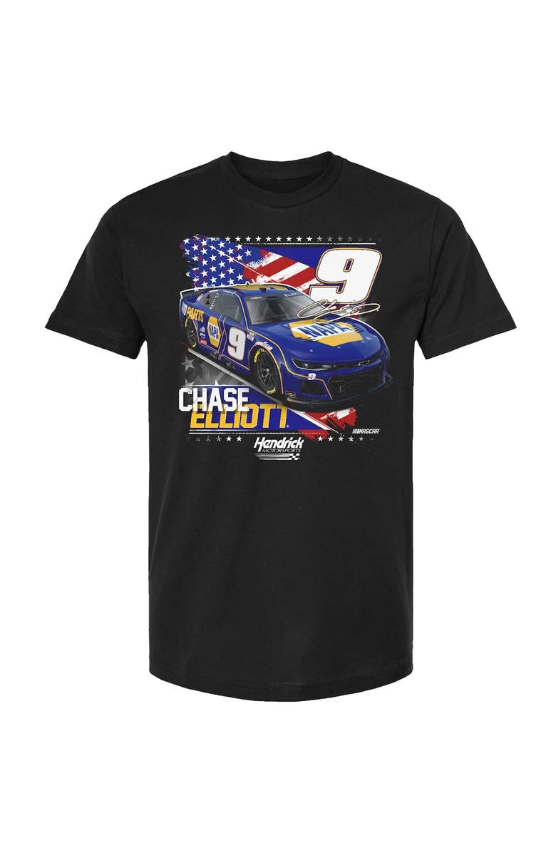 HENDRICK MOTORSPORTS TEAM COLLECTION Men's Hendrick Motorsports Team Collection Black Chase Elliott NAPA Patriotic Car T-Shirt, Alternate, color, Black