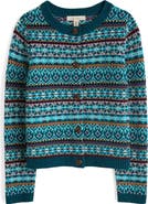 Seasalt Cornwall Percella Cove Fair Isle Merino Wool Blend Cardigan
