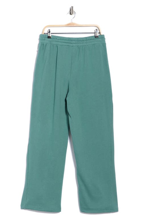 Jessica Simpson Pocket Fleece Wide Leg Pants In Green