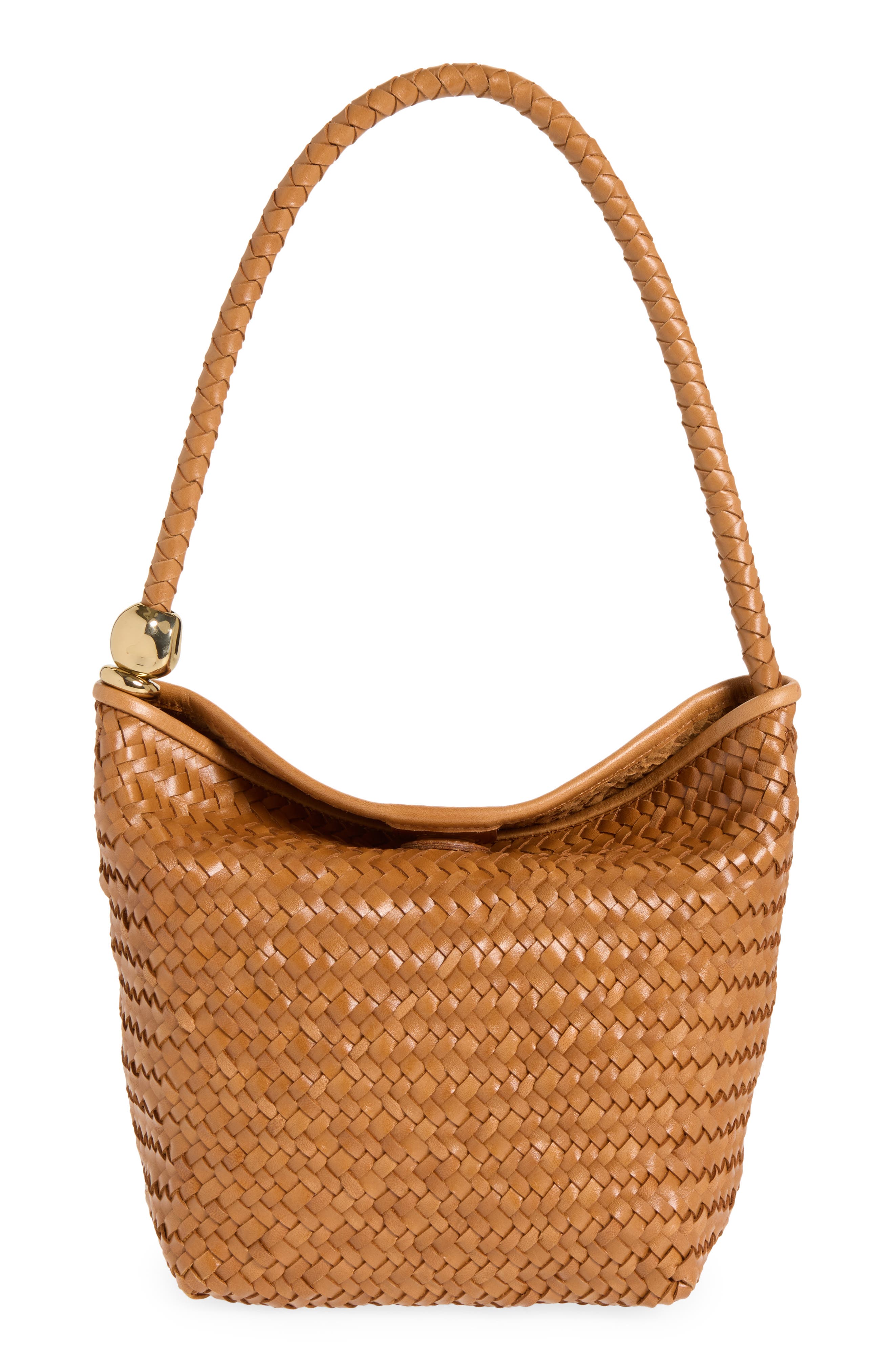 Madewell The Signature Woven Raffia Shoulder Bag, Main, color, Burnt Sienna