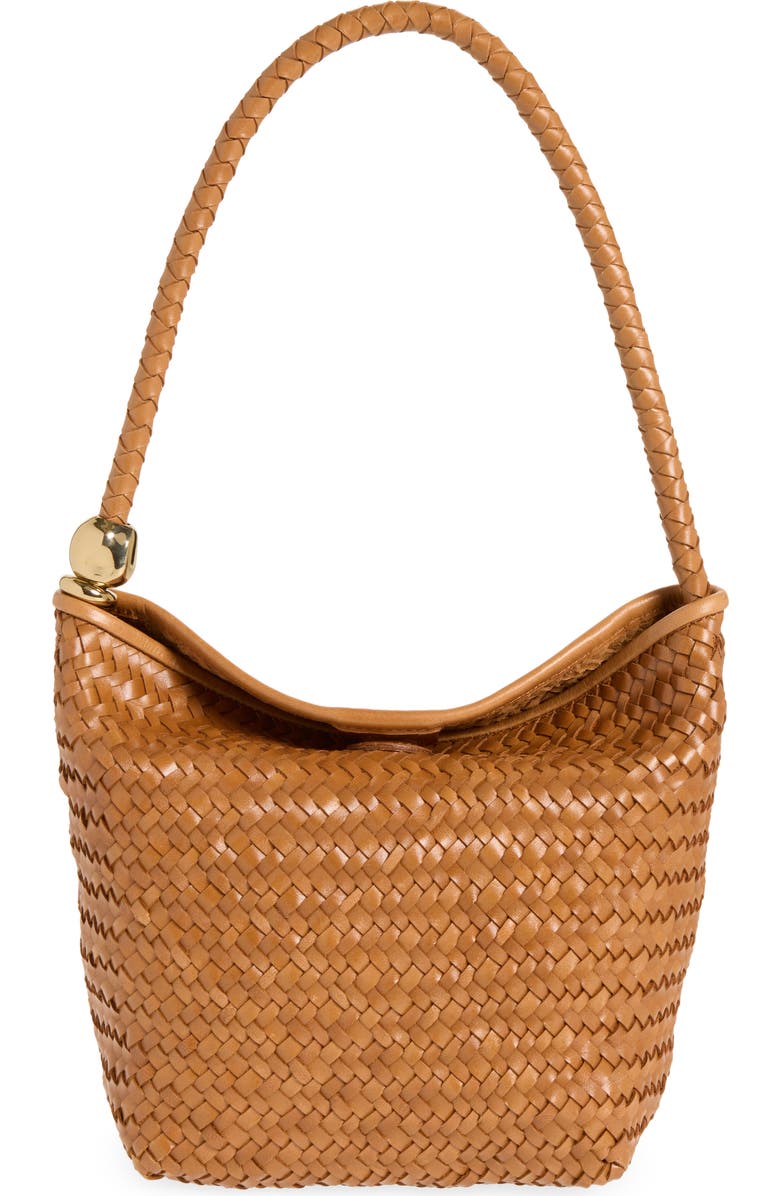 Madewell The Signature Woven Raffia Shoulder Bag, Main, color, Burnt Sienna