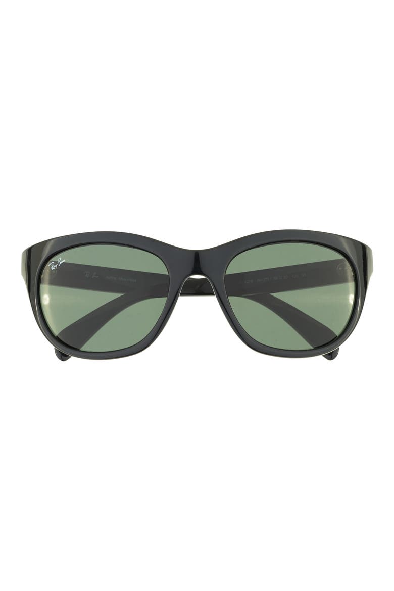 'Highstreet' 56mm Sunglasses, Main, color, BLACK