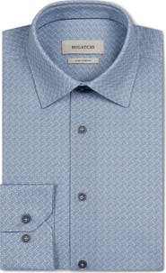 Bugatchi James OoohCotton® Linked Medallion Print Button-Up Shirt