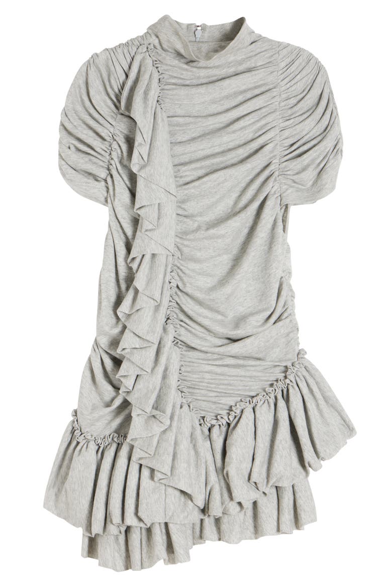 Ruffled Cotton Jersey Top, Alternate, color, GREY MELANGE