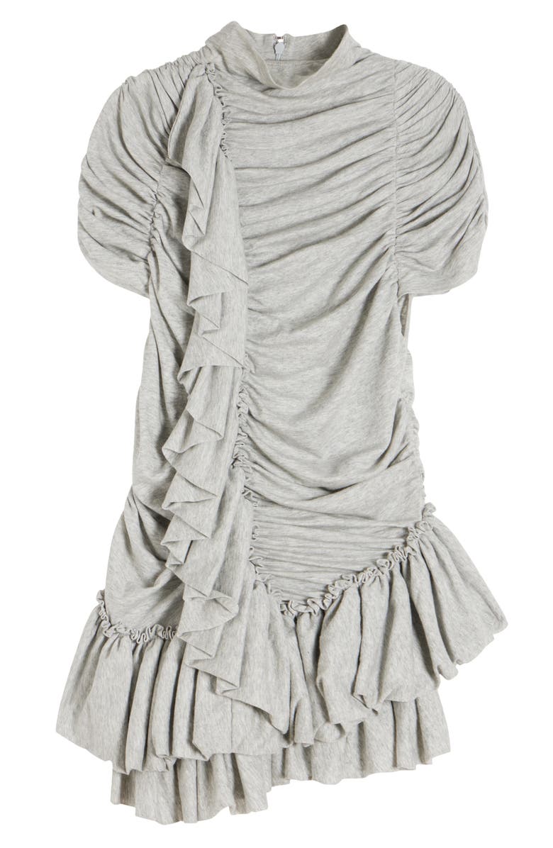 Dries Van Noten Ruffled Cotton Jersey Top, Alternate, color, Grey Melange