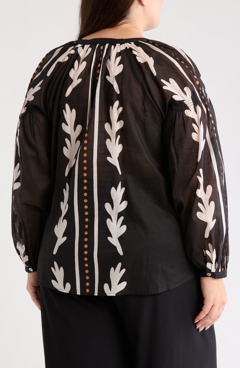 DR2 by Daniel Rainn Border Print Button-Up Shirt, Alternate, color, Black/ Rust