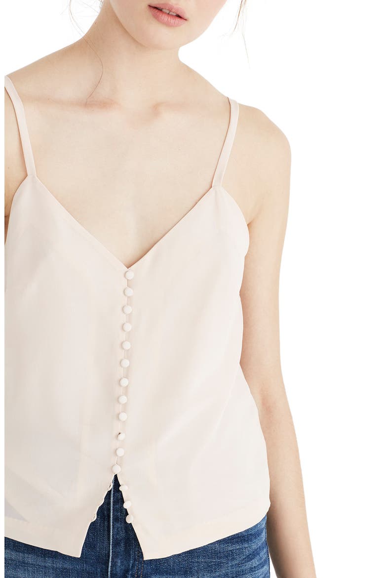 Silk Button Down Camisole, Alternate, color, VINTAGE LACE