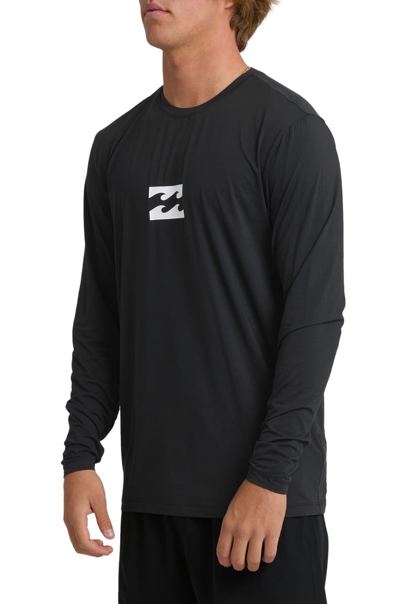 Billabong All Day Wave Graphic Long Sleeve UPF 50+ Surf T-Shirt, Alternate, color, Black